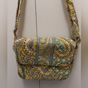 Vera Bradley Crossbody Lemon Parfait Paisley Rachel Quilted Colorful Bag Purse